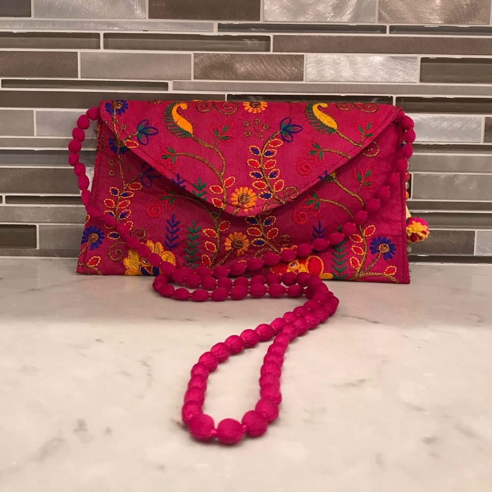 Bohemian/Bollywood Pom Pom Purse